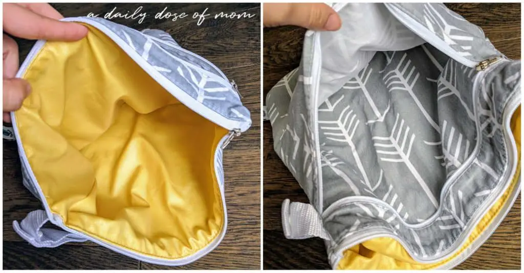 Cloth Diaper Travel Wet Bag Compartments