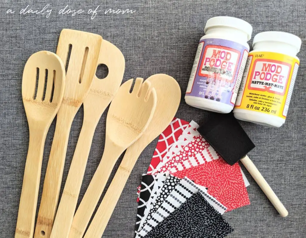DIY Fabric-Covered Wooden Utensils