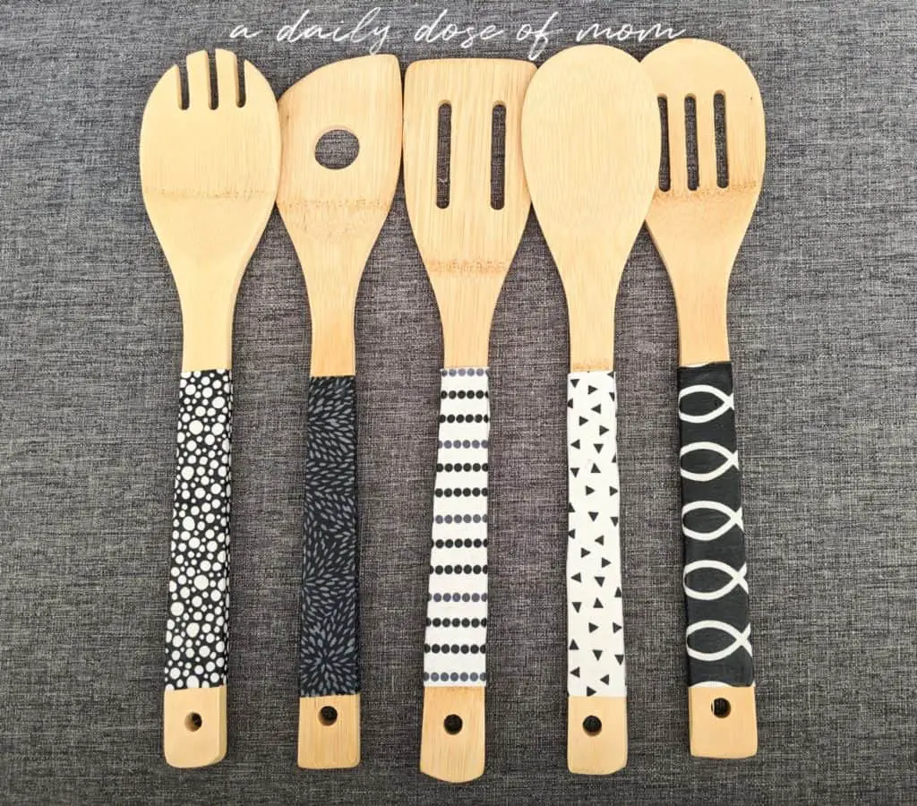 DIY Fabric-Covered Wooden Utensils 5