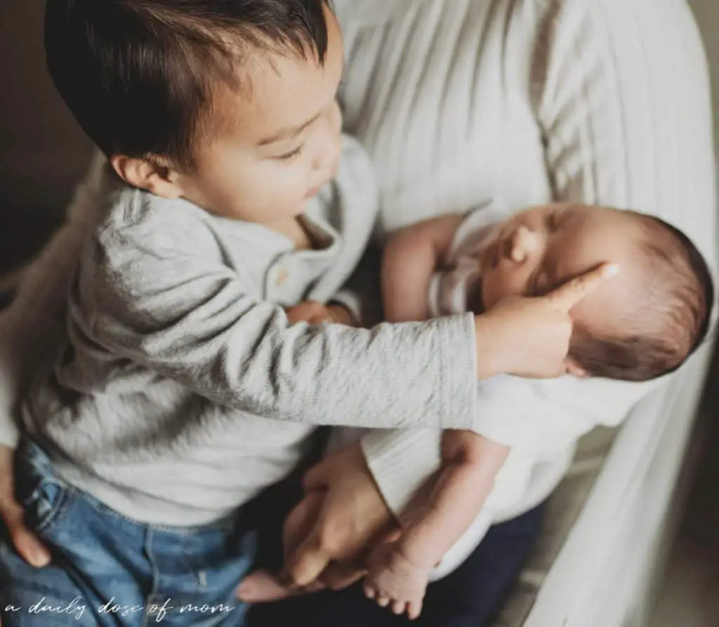 How to Introduce an Older Sibling to Baby 4