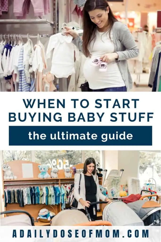 When to Start Buying Baby Stuff Pin 1