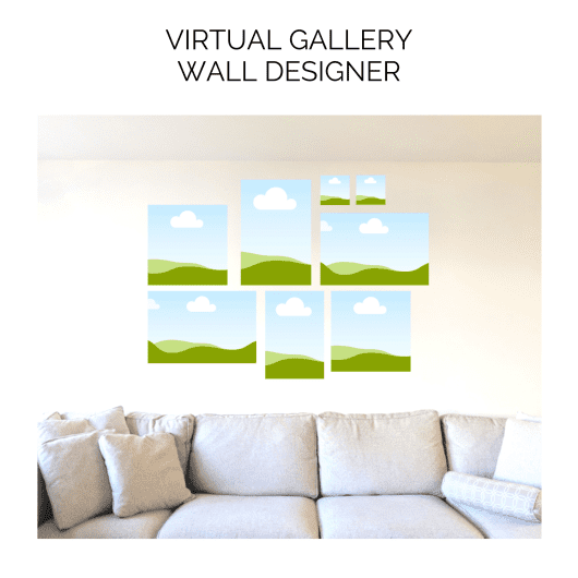 Free Virtual Gallery Wall Layout Designer With Template