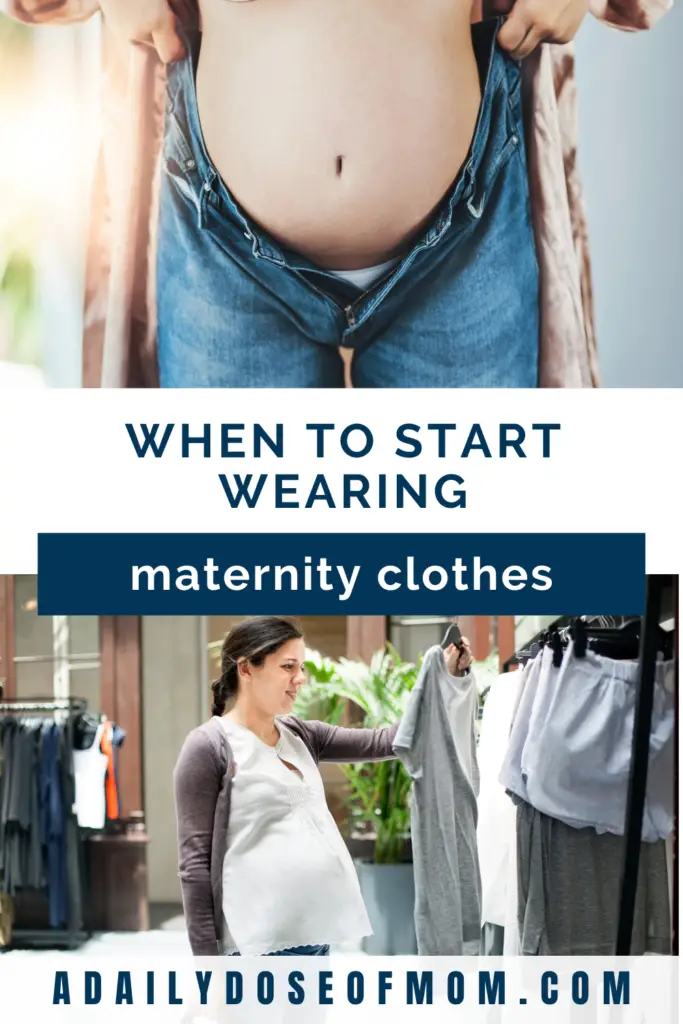 When to Start Wearing Maternity Clothes Pin 1